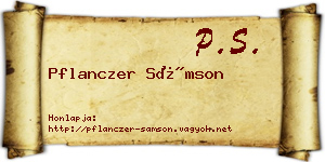 Pflanczer Sámson névjegykártya
